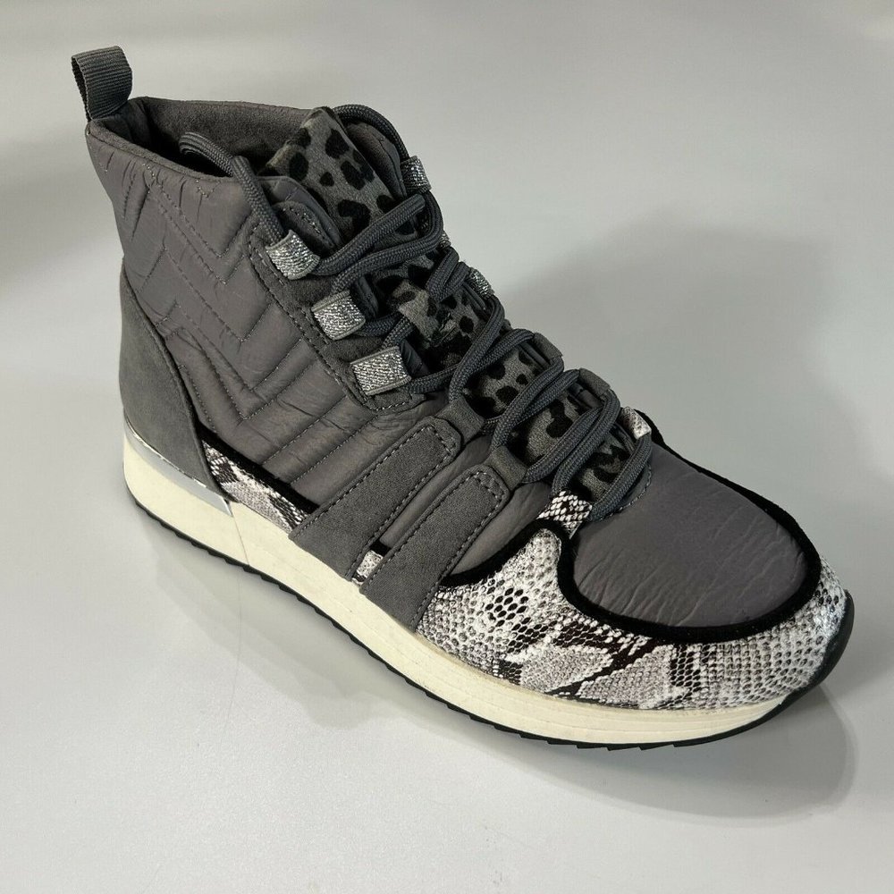 Kenneth Cole Reaction Women's Cameron Quilt Hiker Sneakers Size 6.5 Gray Shoes